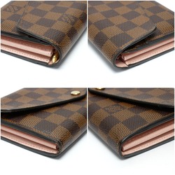 Louis Vuitton Damier Portefeuille Sarah Wallet Long Bifold Women's With  Coin Purse Gold Hardware Rose Ballerine N60114