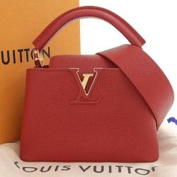 Louis Vuitton LOUIS VUITTON Capucine Mini Bag Taurillon Leather Scarlet  M56845