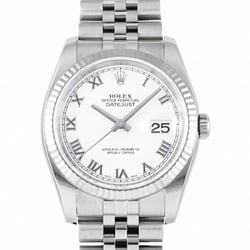 Rolex ROLEX Datejust 36 116234 White Roman Dial Watch Men's