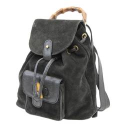 GUCCI Gucci mini rucksack bamboo black 003/1956/0030 suede leather