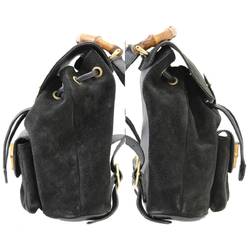 GUCCI Gucci mini rucksack bamboo black 003/1956/0030 suede leather