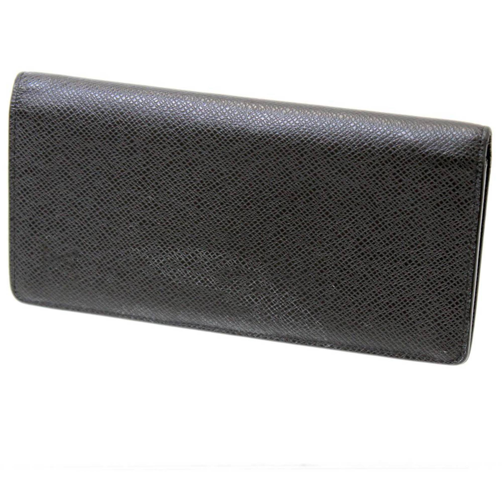 LOUIS VUITTON Louis Vuitton Portefeuille Brother Long Wallet Taiga Noir M30501 TA2175