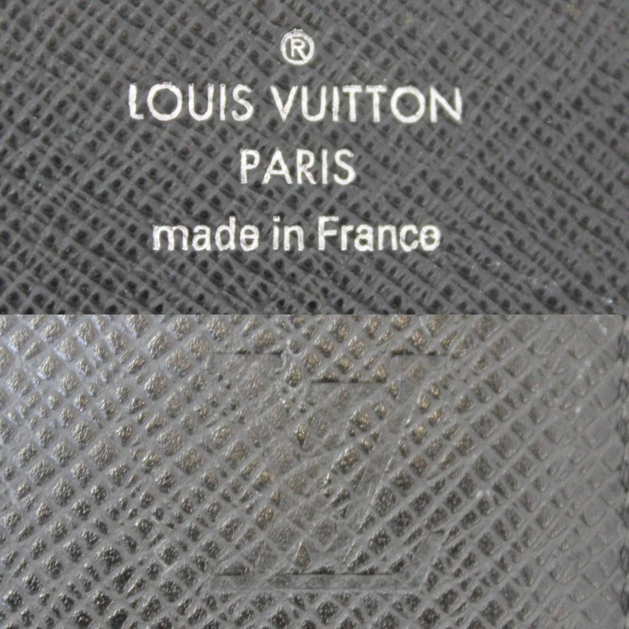 LOUIS VUITTON Louis Vuitton Portefeuille Brother Long Wallet Taiga Noir M30501 TA2175