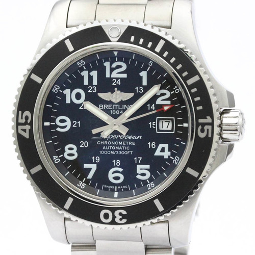 Polished BREILING Super Ocean II Steel Automatic Mens Watch A17392 BF557988
