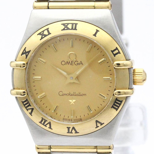 Polished OMEGA Constellation 18K Gold Steel Quartz Ladies Watch 1262.10 BF557935