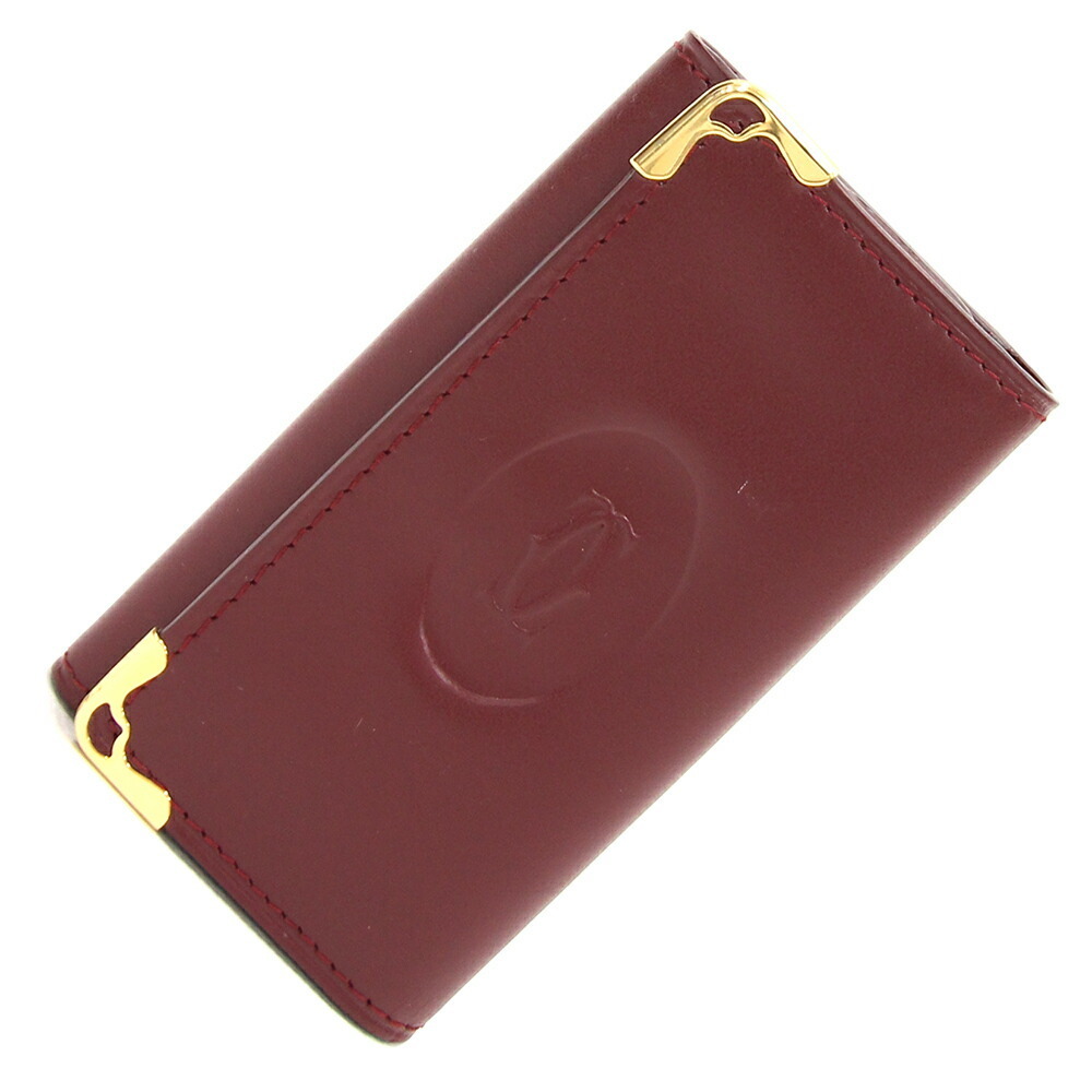 Cartier 4 consecutive key case mast L3000453 Bordeaux leather