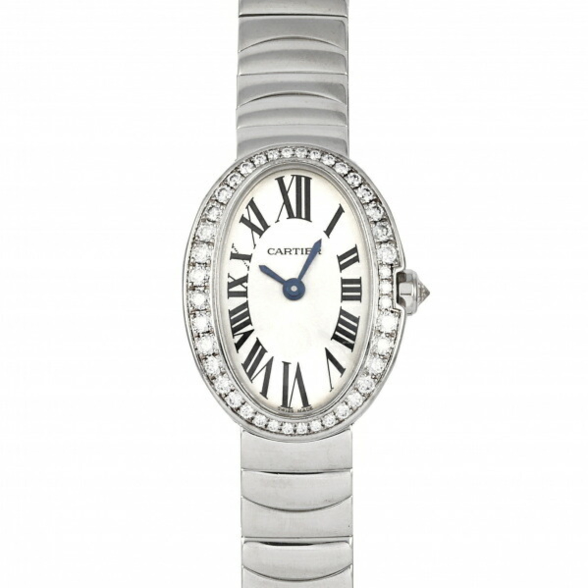 Cartier Baignoire Mini WB520025 Silver Dial Watch Women's