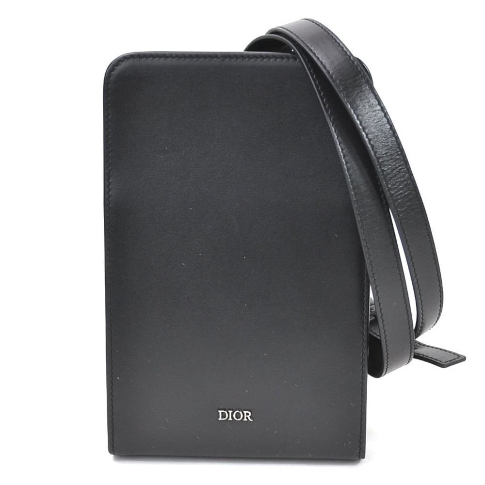 Dior Safari Messenger Bag Black in Grained Calfskin with Silver-tone - US