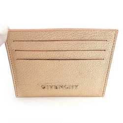 Givenchy pass case pink gold leather GIVENCHY card holder metallic ladies