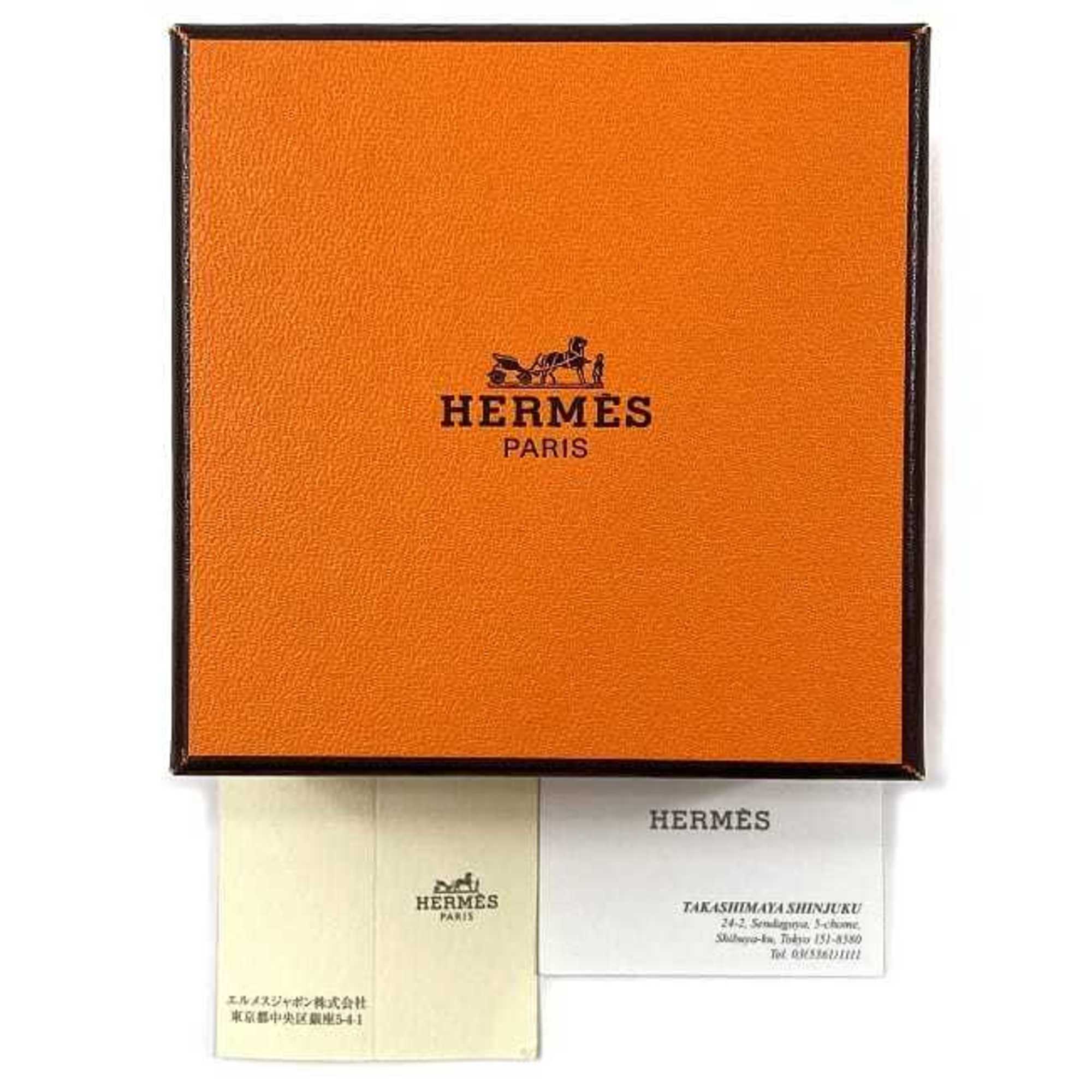 Hermes Bangle Email GM Silver Navy Bordeaux Cloisonne HERMES Bracelet Border Accessory Box