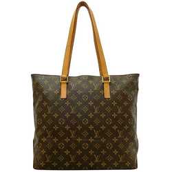 Brown Louis Vuitton Monogram Cabas Mezzo Tote Bag