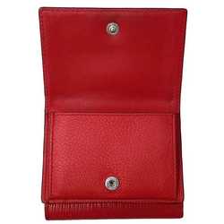 Loewe trifold wallet red linen anagram leather grain LOEWE