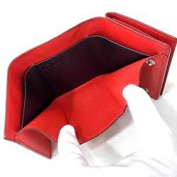 Loewe trifold wallet red linen anagram leather grain LOEWE