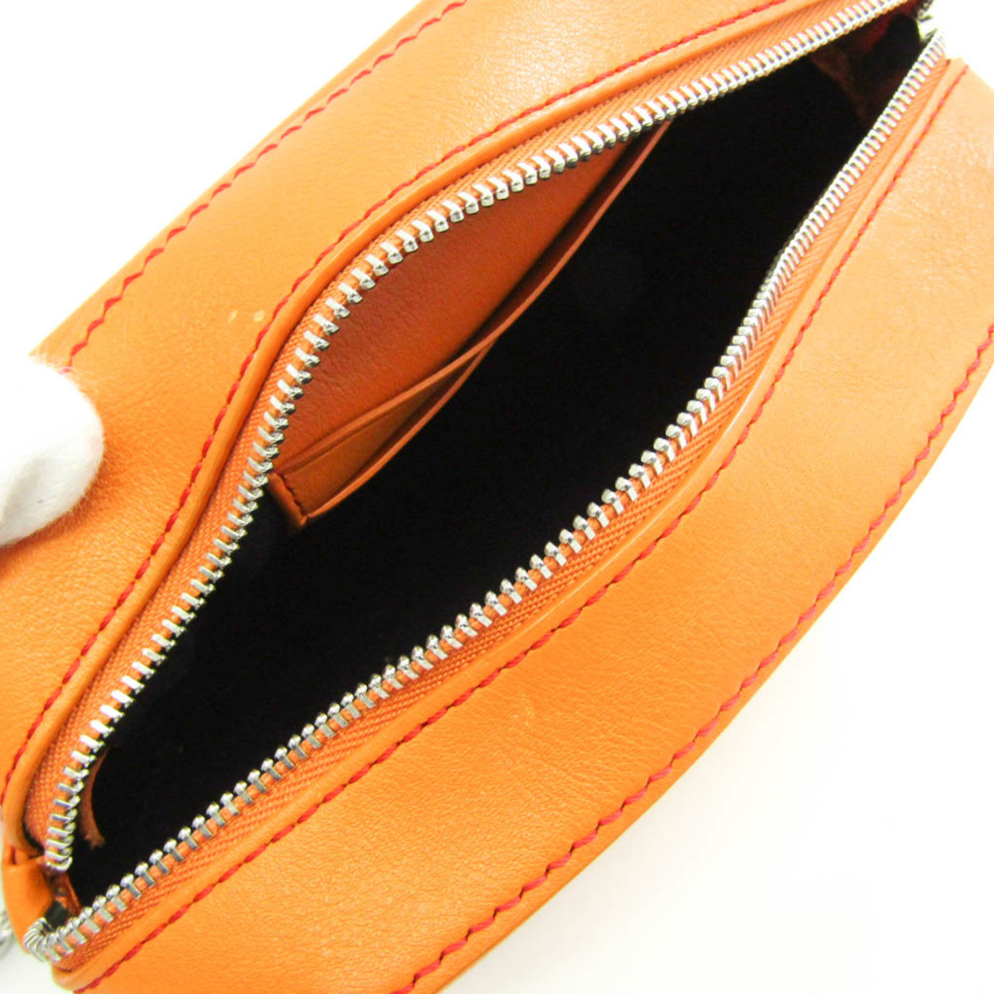 J&M Davidson Pebble 1803N Women's Leather Shoulder Bag Orange