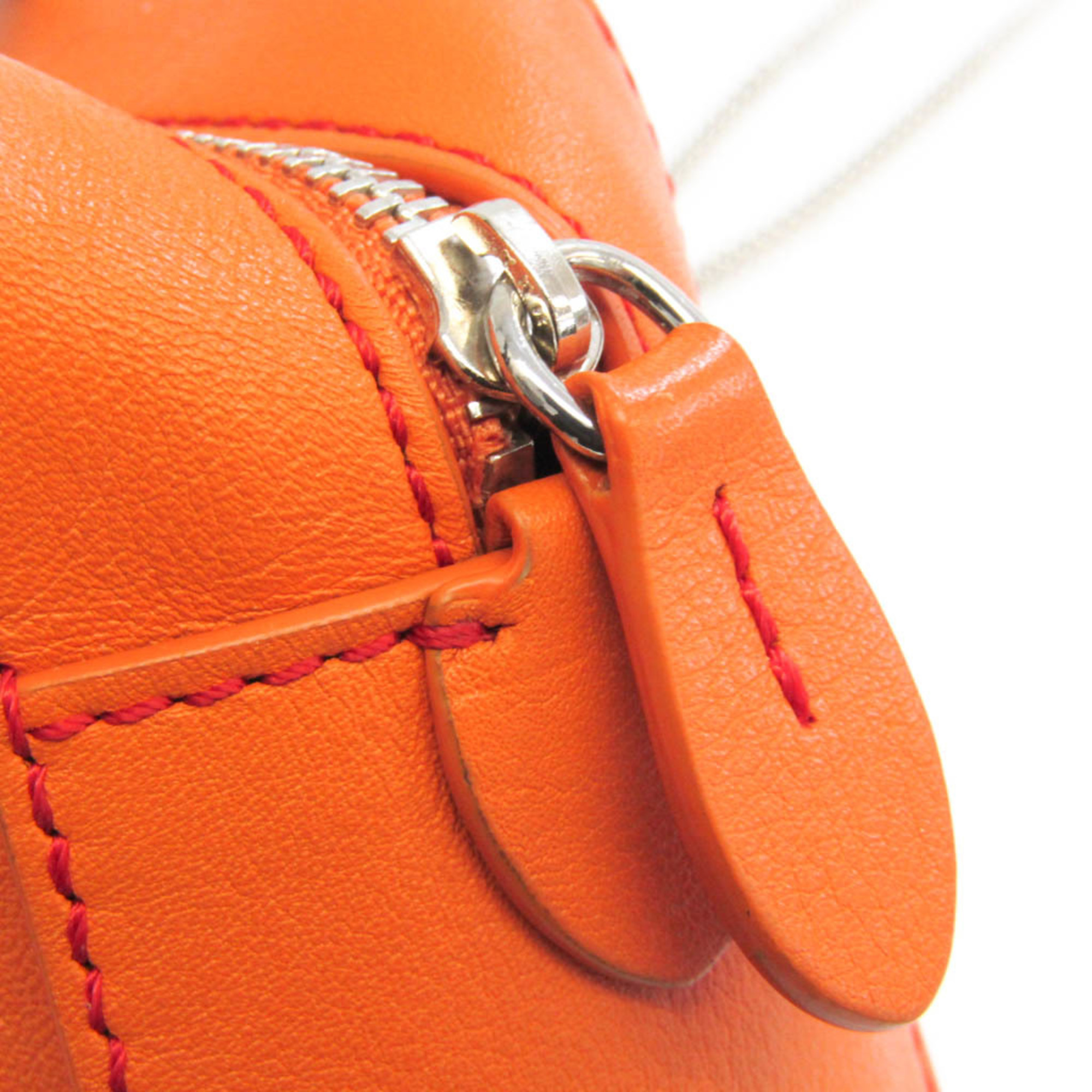 J&M Davidson Pebble 1803N Women's Leather Shoulder Bag Orange