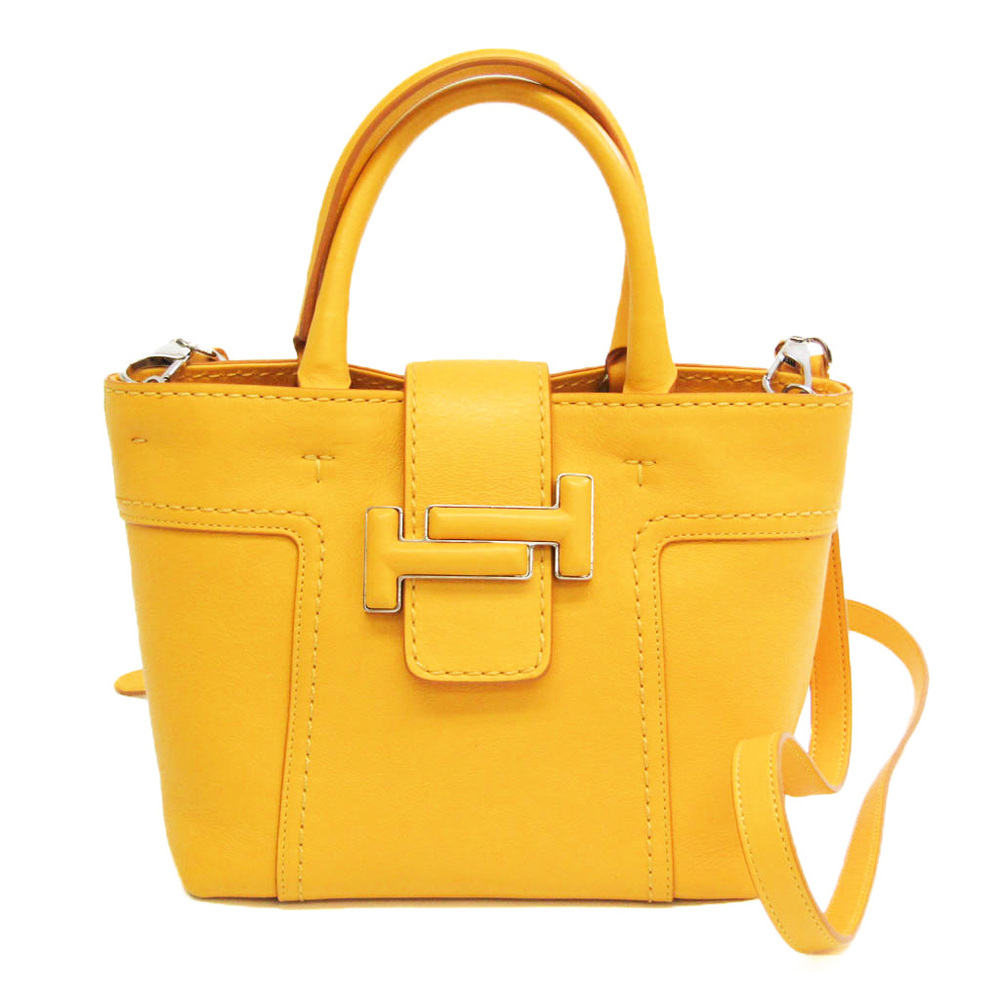 Tod's Yellow Leather Shoulder Bag