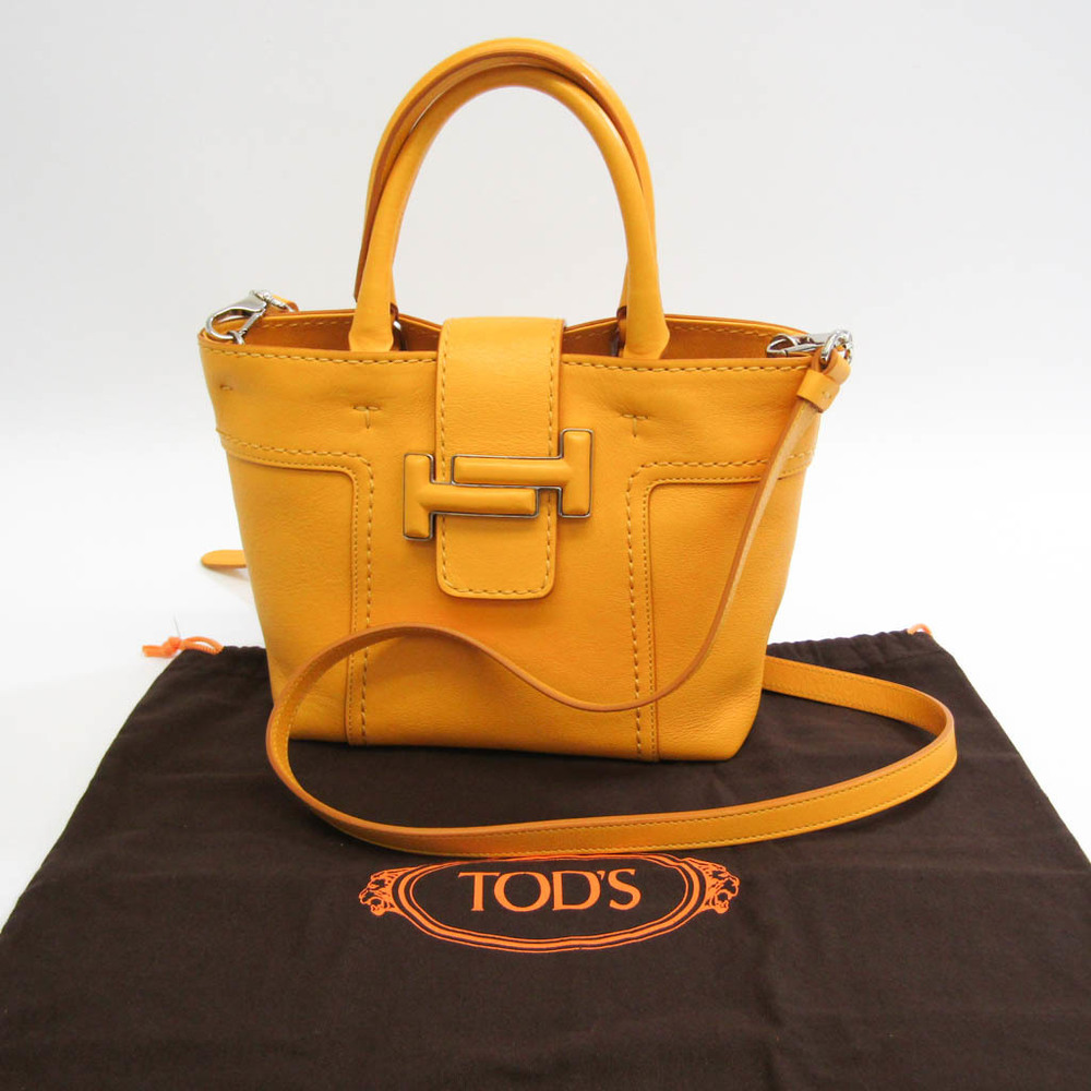 Tod's Yellow Leather Shoulder Bag