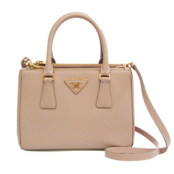Prada Galleria 1BA896 Women's Saffiano Lux Handbag,Shoulder Bag Beige Pink