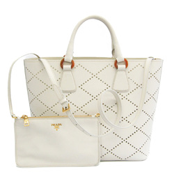 Prada Women's Leather Handbag,Shoulder Bag White