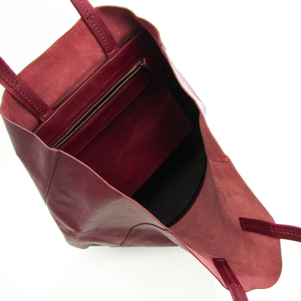 Authenticated used Celine Horizontal Cabas Women's Leather Tote Bag Black,Bordeaux, Adult Unisex, Size: (HxWxD): 39cm x 43cm x 11cm / 15.35'' x 16.92