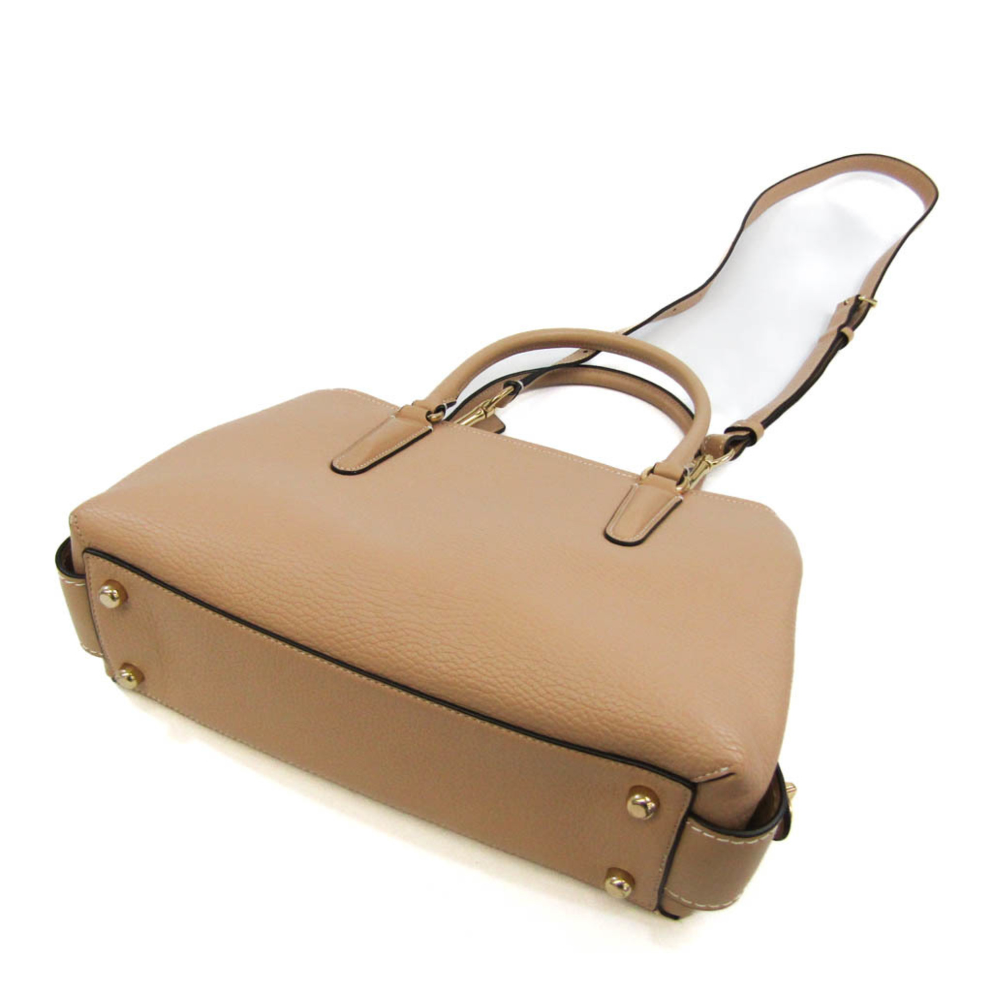 Coach Brooklyn Carryall 28 56839 Women's Leather Handbag,Shoulder Bag Light Beige