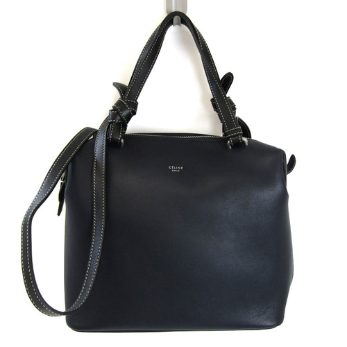 Celine Soft Cube 181613AZJ Women's Leather Handbag,Shoulder Bag Dark Navy