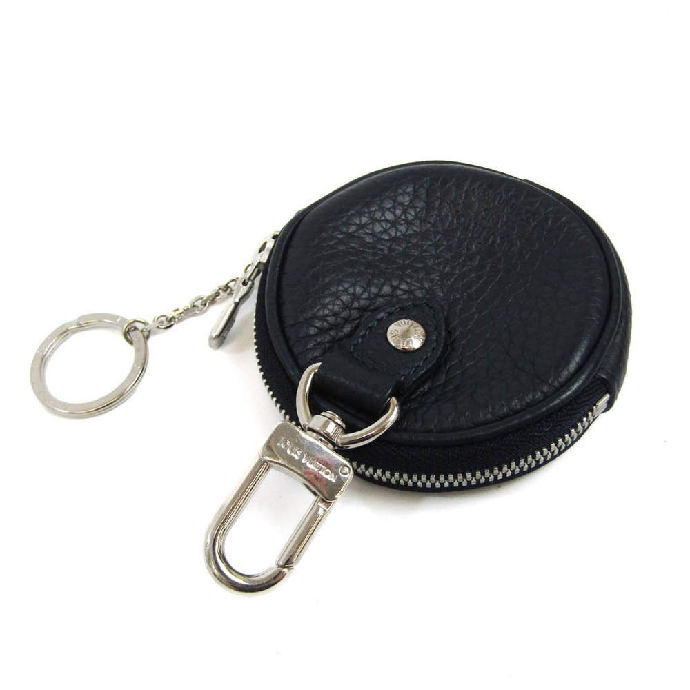 Louis Vuitton Round Coin Purse Keychain Taurillon Leather