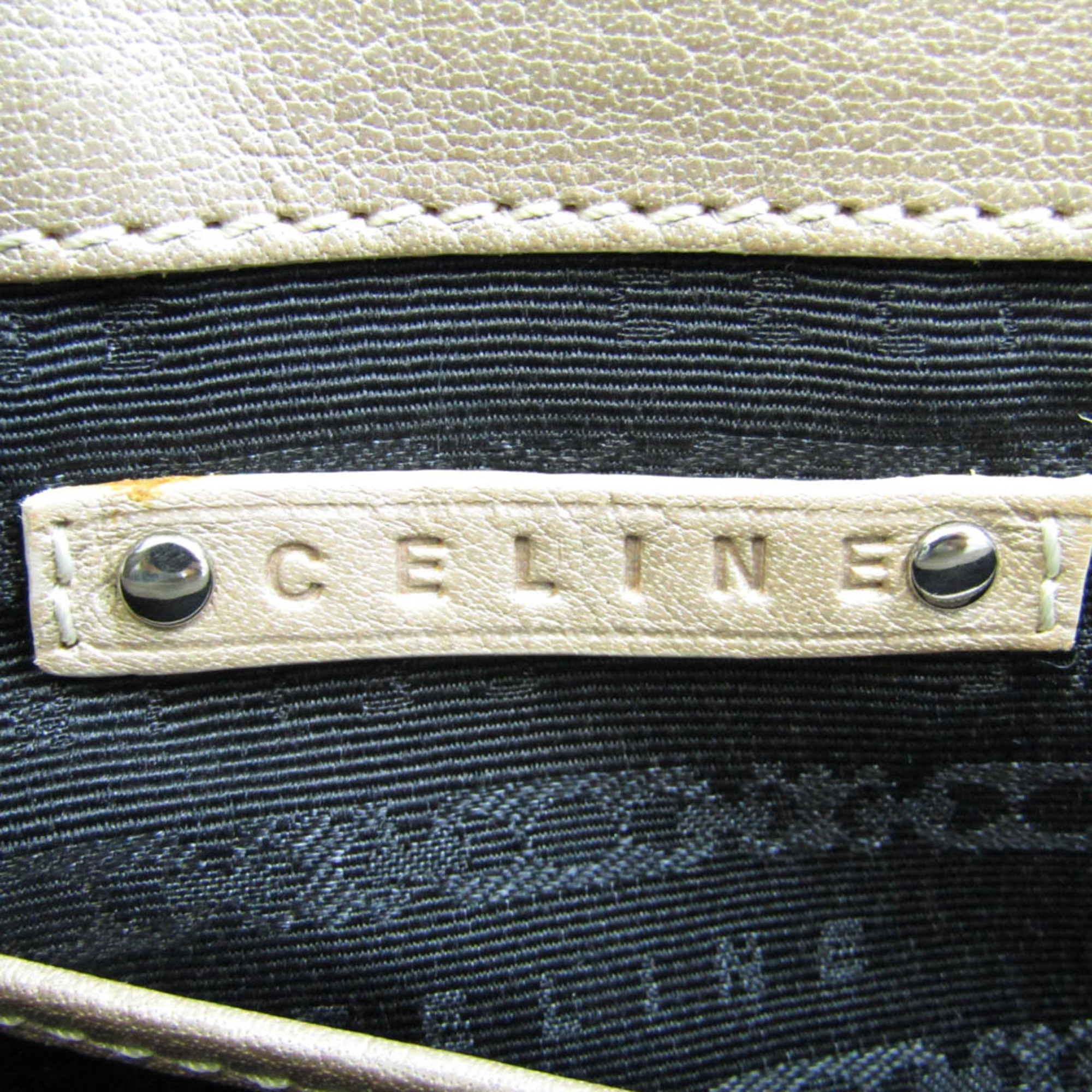 Celine Boogie Women's Leather Handbag Beige,Champagne