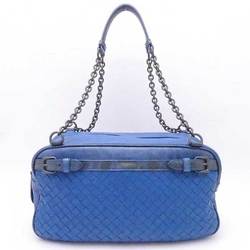 Bottega Veneta BOTTEGAVENETA shoulder bag intrecciato leather blue ladies
