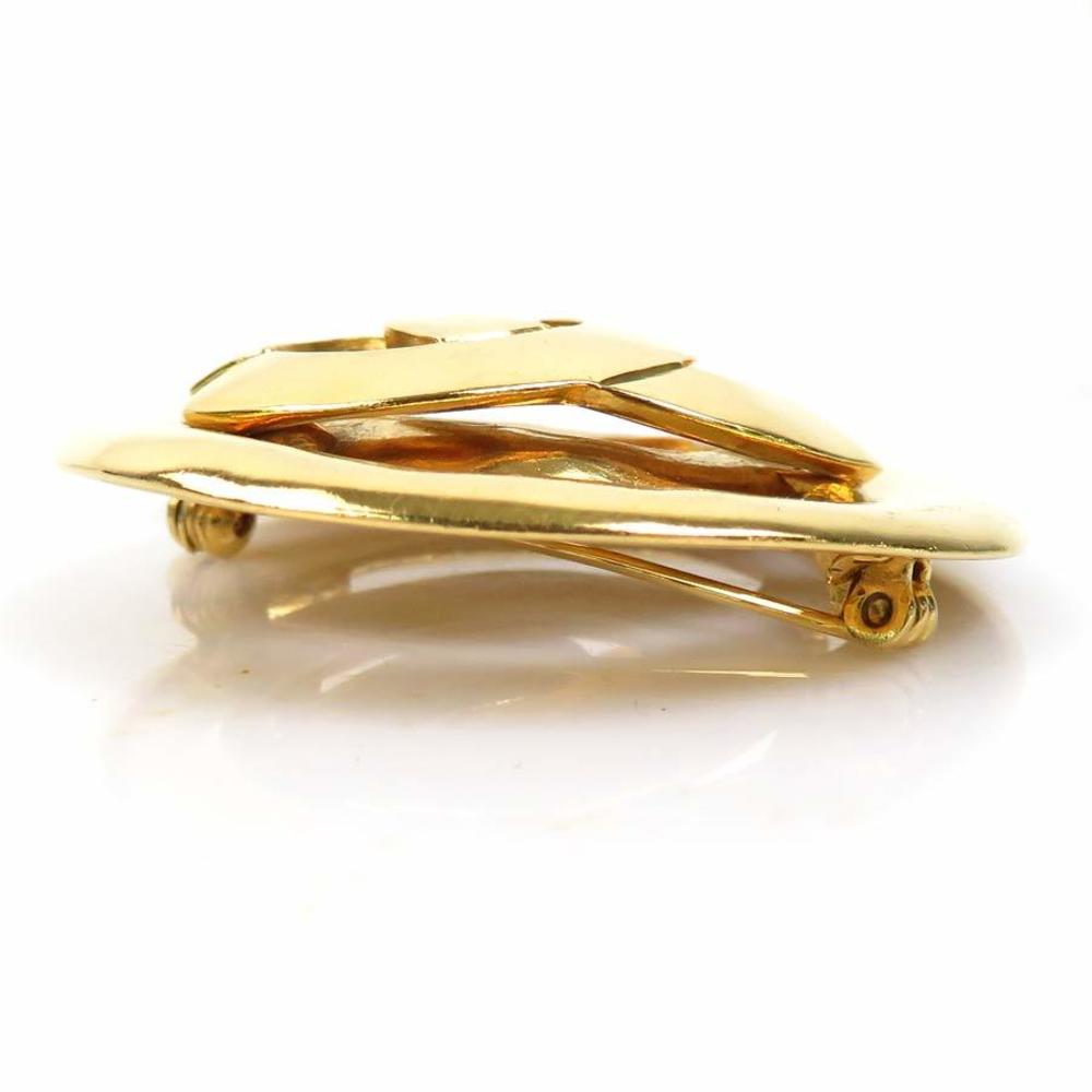 Chanel CHANEL brooch here mark metal gold unisex | eLADY Globazone