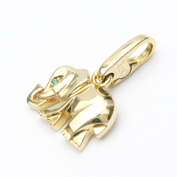 Polished CARTIER Candy Elephant Motif Charm Emerald 18K Yellow Gold BF558732