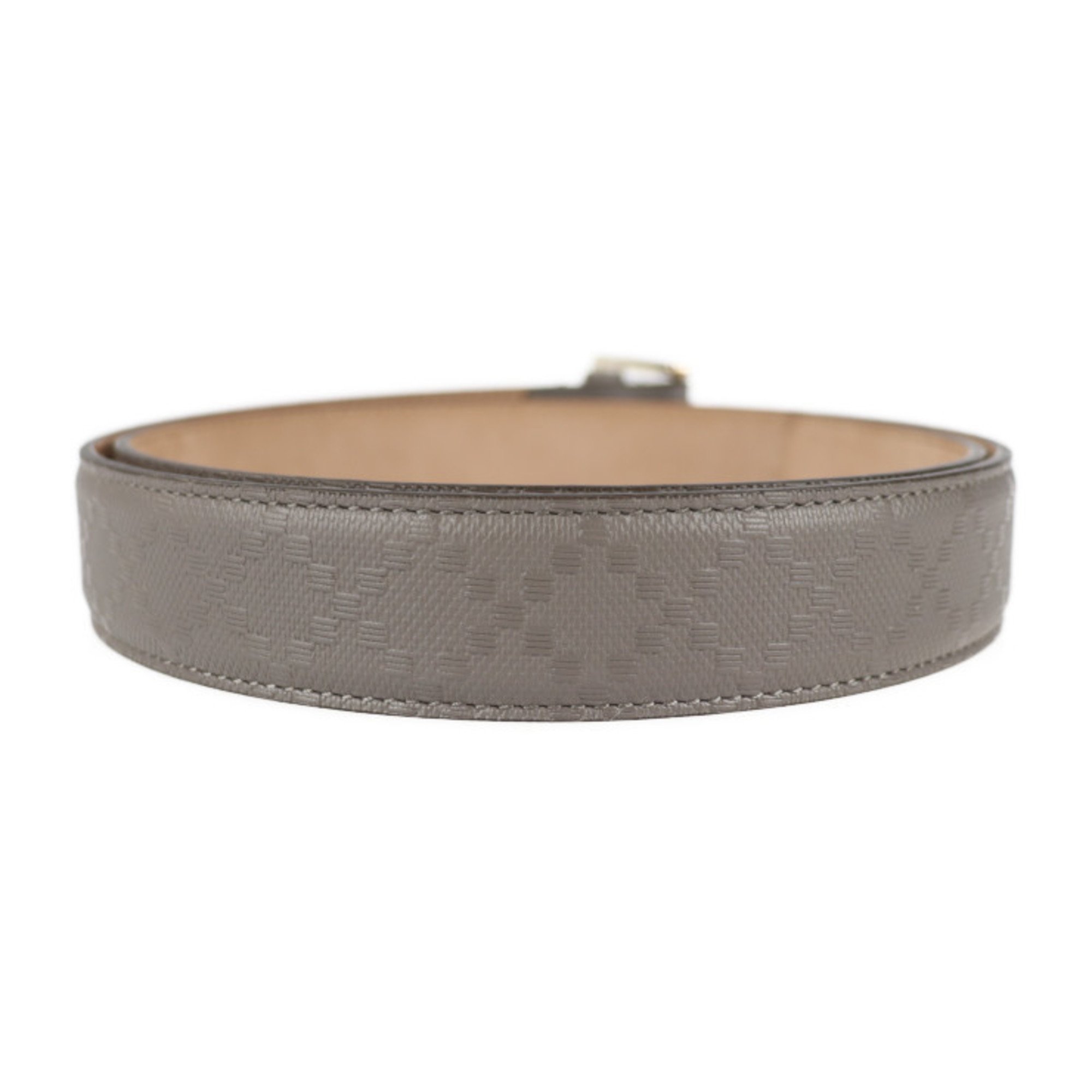 GUCCI Gucci Diamante Belt 345658 Notation Size 85/34 Leather Gray Series Gold Metal Fittings