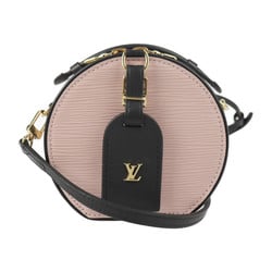 LOUIS VUITTON Louis Vuitton Mini Bowat Shape Shoulder Bag Pink Black Gold  Metal Fittings Pochette
