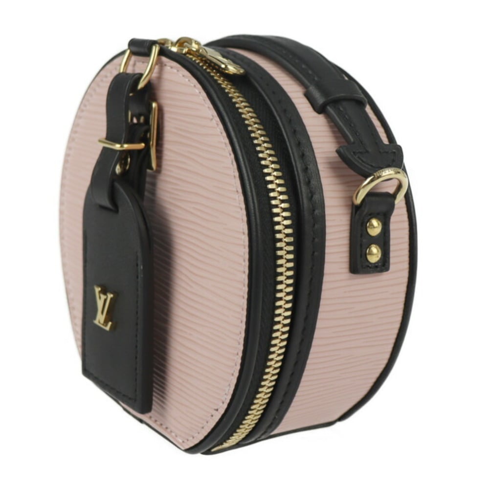 LOUIS VUITTON Louis Vuitton Mini Bowat Shape Shoulder Bag Pink Black Gold  Metal Fittings Pochette