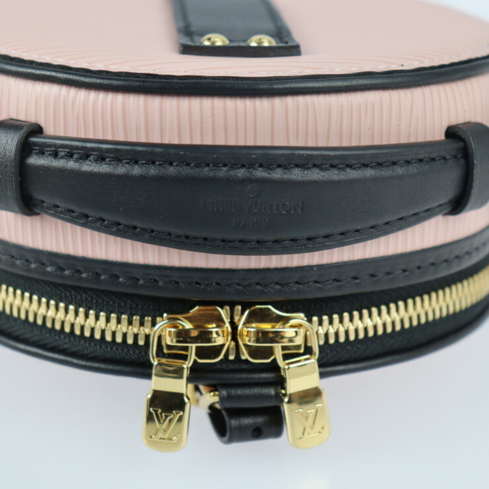 LOUIS VUITTON Louis Vuitton Mini Bowat Shape Shoulder Bag Pink Black Gold  Metal Fittings Pochette