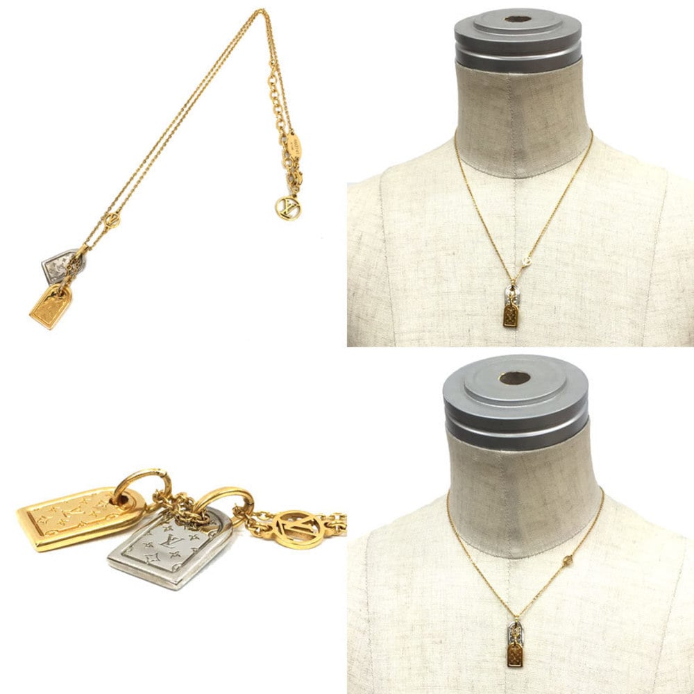 Louis Vuitton Nanogram Pendant Necklace - Brass Pendant Necklace
