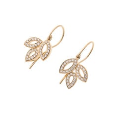 HARRY WINSTON Harry Winston Lily Cluster Wire Diamond Ladies K18 Yellow Gold Earrings