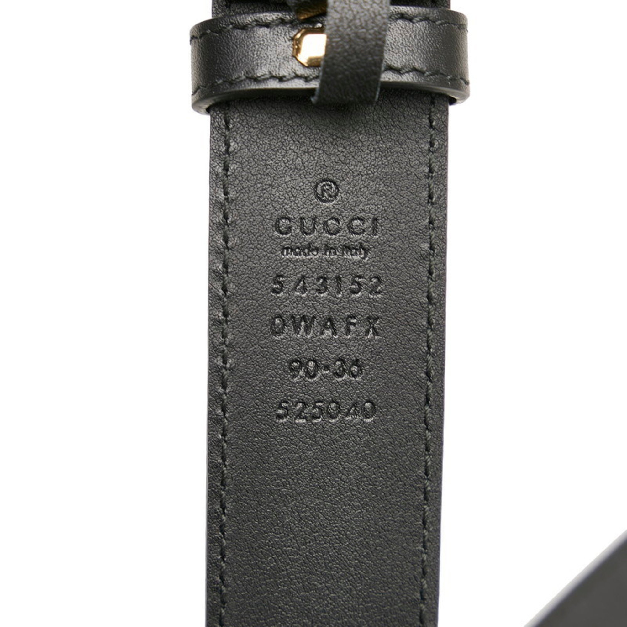Gucci tiger head SIZE: 90 belt black leather men GUCCI