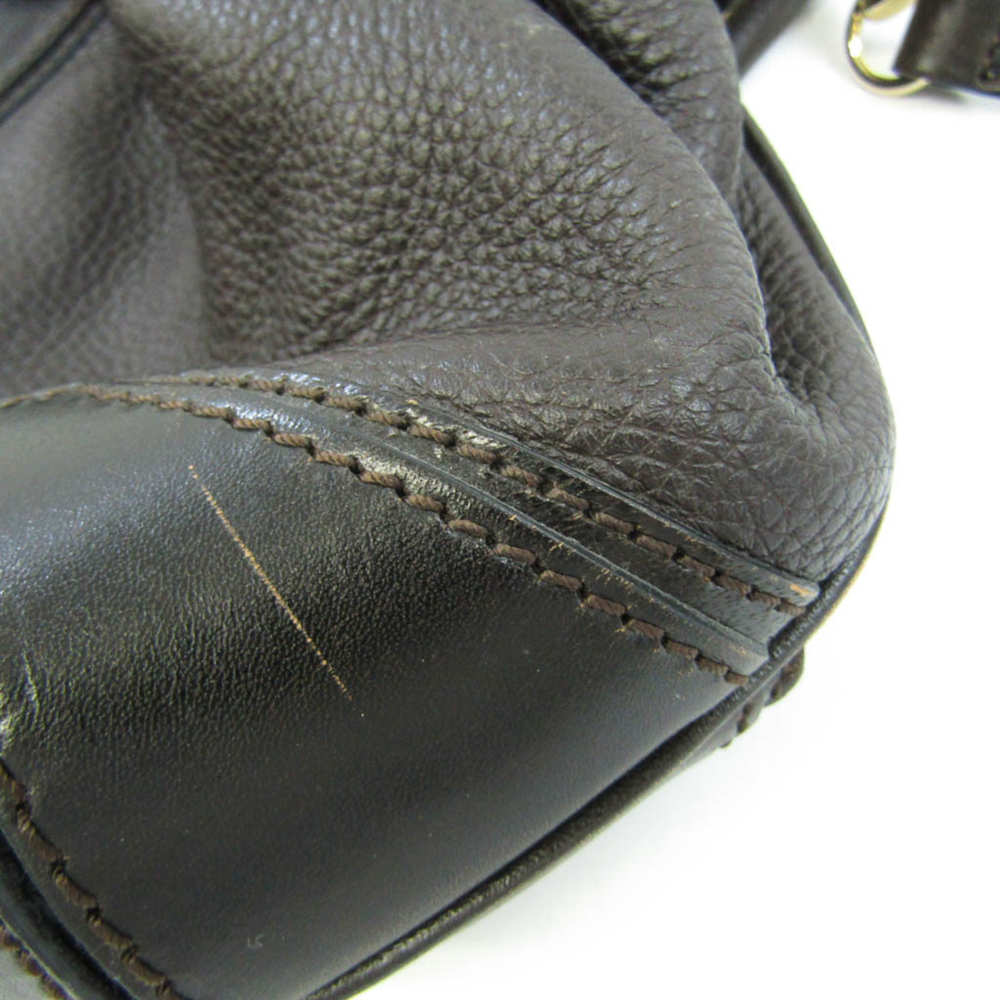 Burberry 3801199 Women's Leather Handbag,Shoulder Bag Dark Brown