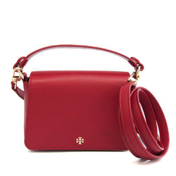 Tory Burch Women's Leather Handbag,Shoulder Bag Red Color