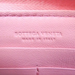 Bottega Veneta Intrecciato Women's Leather Long Wallet (bi-fold) Pink