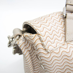 Zanellato Postina Women's Leather,PVC Handbag,Shoulder Bag Beige,Gray