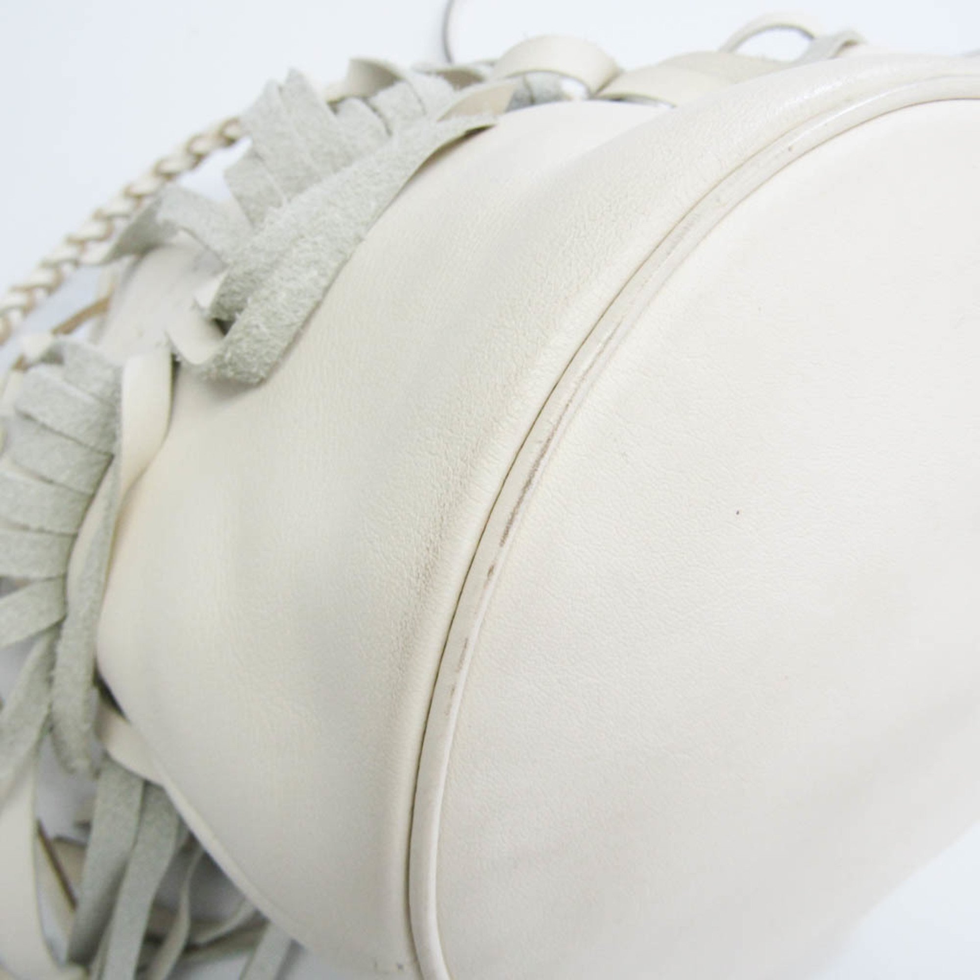 J&M Davidson Carnival M Women's Leather Shoulder Bag,Tote Bag Off-white