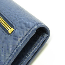 Prada Saffiano Fiocco Ribbon 1MH132 Women's Saffiano Long Wallet (bi-fold) Bluette