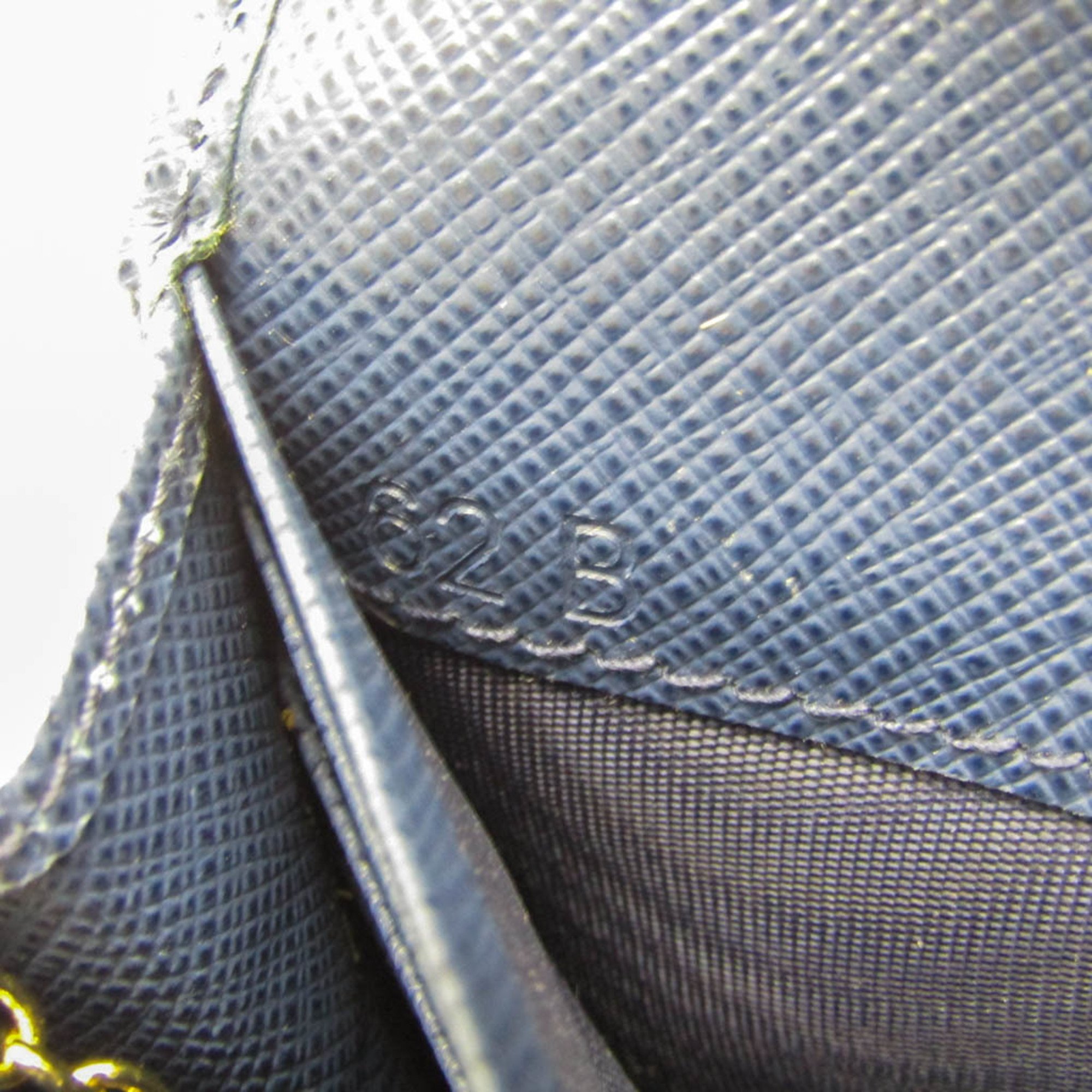 Prada Saffiano Fiocco Ribbon 1MH132 Women's Saffiano Long Wallet (bi-fold) Bluette