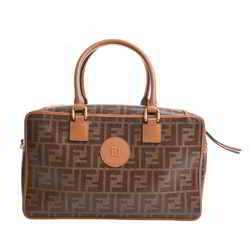 FENDI Fendi Zucca Pattern 2WAY Handbag Mini Boston Bag Brown PVC