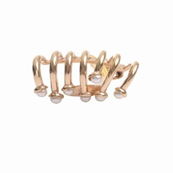 Christian Dior pearl ear cuff gold metal