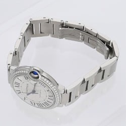 Cartier Ballon Bleu de 36MM bezel diamond silver W4BB0024 unisex  watch