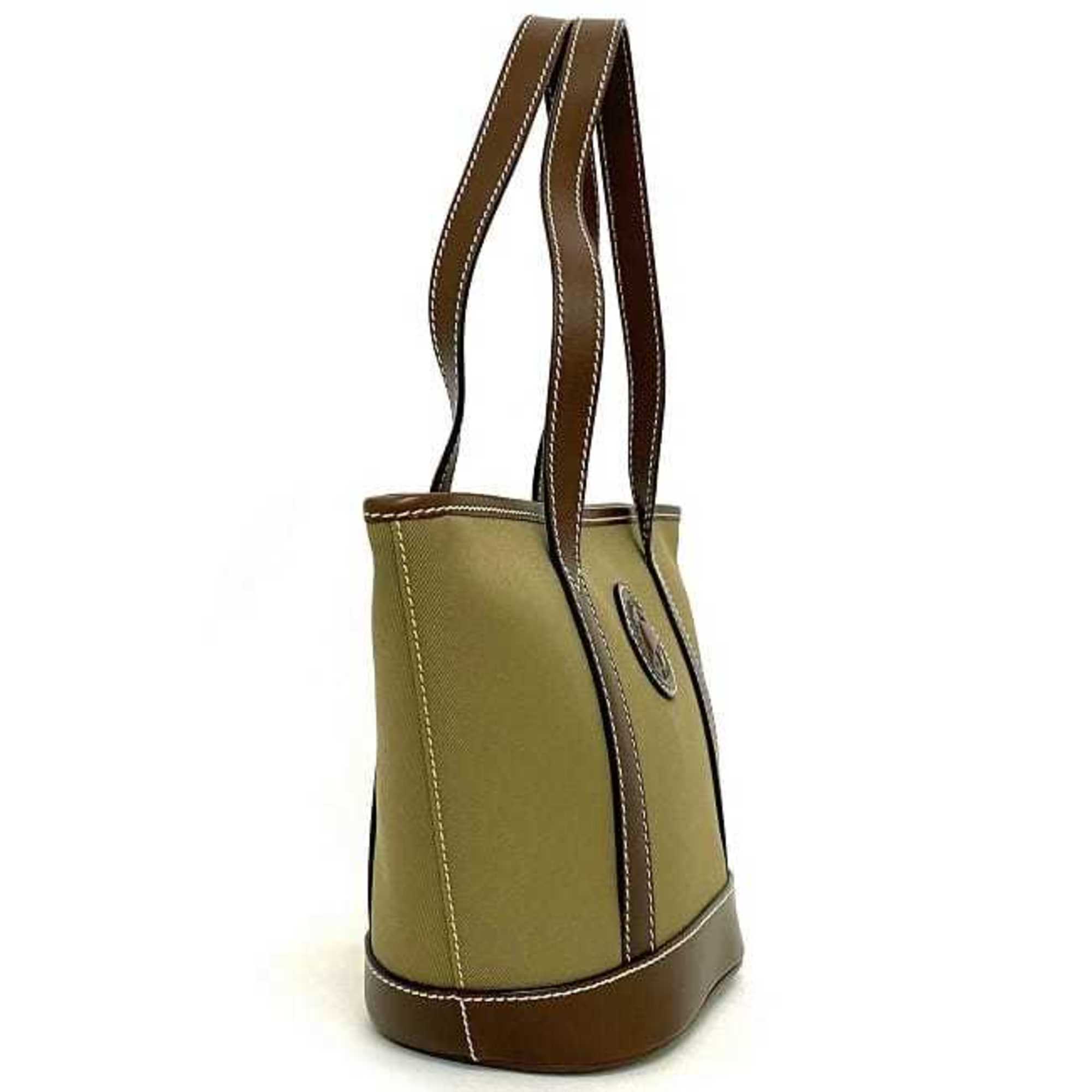 Hunting World Tote Bag Khaki Brown Safari Today Handbag Canvas Leather HUNTING WORLD Men's Women's