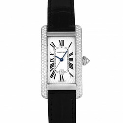 Cartier tank American WB702651 silver dial watch ladies